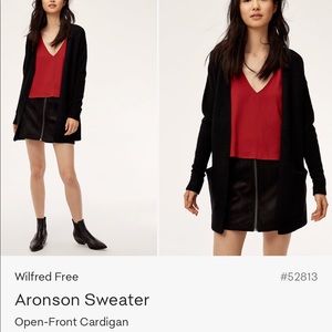 Aritzia Wilfred Free Aronson Sweater Black XXS